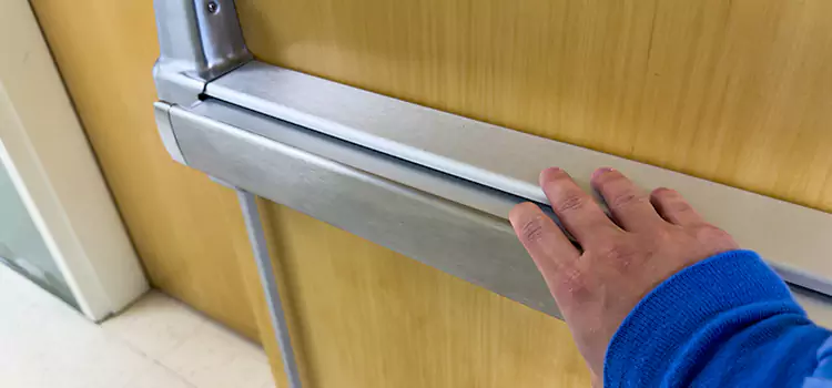 Installing a Push Bar on a Door Oak Park